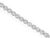 2.0CT DIAMOND 14KT WHITE GOLD 3D ROUND CLASSIC SQUARE SETTING ETERNITY BRACELET