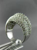 ESTATE LARGE 2.68CT BLACK & WHITE DIAMOND 14K WHITE GOLD INFINITY LOVE KNOT RING