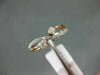 ESTATE .34CT DIAMOND 14KT ROSE GOLD 3D CLASSIC 2 STONE INFINITY CRISS CROSS RING