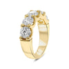 EXTRA LARGE 3.18CT DIAMOND 14KT YELLOW GOLD 3D CLASSIC 5 STONE ANNIVERSARY RING