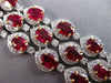 EXTRA LARGE 44.60CT DIAMOND & AAA RUBY 18KT 2 TONE GOLD COCKTAIL TENNIS BRACELET