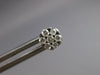 ESTATE SMALL .25CT DIAMOND 14KT WHITE GOLD 3D CLUSTER FLOWER STUD EARRINGS