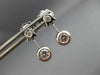 ESTATE .37CT DIAMOND 18K WHITE GOLD TULIP BEZEL HANGING FLOWER EARRINGS #11427