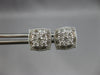 .90CT DIAMOND 14KT WHITE GOLD 3D ROUND & BAGUETTE SQUARE FILIGREE STUD EARRINGS