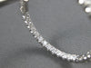LARGE 3.39CT DIAMOND 18KT WHITE GOLD CLASSIC INSIDE OUT ROUND HANGING EARRINGS