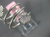 LARGE .40CT DIAMOND 14KT WHITE GOLD 4 LEAF CLOVER FLOWER FLEXIBLE SNAKE FUN RING