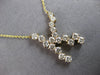 ESTATE LARGE 1.12CT DIAMOND 14KT YELLOW GOLD 3D CLASSIC K INITIAL FUN NECKLACE