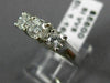 ESTATE 1.16CT DIAMOND 14KT WHITE GOLD PAST PRESENT FUTURE ENGAGEMENT RING #22152