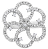 ESTATE .49CT DIAMOND 14KT WHITE GOLD 3D MULTI CIRCULAR FLOWER FUN RING