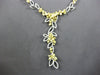 GIA EXTRA LARGE 25.57CT DIAMOND 18KT 2 TONE GOLD 3D MULTI SHAPE LARIAT NECKLACE