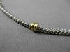 ESTATE LONG 14KT WHITE & YELLOW GOLD ITALIAN BEAD BY THE YARD NECKLACE #22905