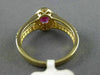 ESTATE 1.55CT DIAMOND & AAA RUBY 14KT YELLOW GOLD 3D FILIGREE ENGAGEMENT RING