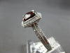 LARGE 2.37CT DIAMOND & AAA GARNET 14KT WHITE GOLD CUSHION & ROUND HALO FUN RING