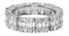 LARGE 3.59CT DIAMOND 18KT WHITE GOLD ROUND & BAGUETTE ETERNITY ANNIVERSARY RING