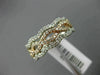 WIDE .59CT DIAMOND 14KT WHITE & ROSE GOLD 3D MULTI ROW INFINITY ANNIVERSARY RING