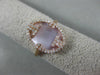ESTATE .22CT DIAMOND & AAA MOTHER OF PEARL 14KT ROSE GOLD 3D OVAL FUN RING