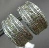 ESTATE WIDE 2.65CT DIAMOND 14KT WHITE GOLD MULTI ROW INVISIBLE HANGING EARRINGS