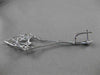ANTIQUE LARGE .86CT DIAMOND 14K WHITE GOLD 3D FILIGREE MILGRAIN HANGING EARRINGS