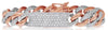 LARGE 3.55CT DIAMOND 18KT WHITE & ROSE GOLD 3D MULTI ROW CUBAN TENNIS BRACELET