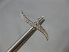 ESTATE .18CT DIAMOND 14KT WHITE GOLD 3D CLASSIC DOUBLE LEAF EAR CLIMBER EARRINGS