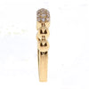 ESTATE .32CT LIGHT PINK DIAMOND 18KT ROSE GOLD 3D PAVE 3 ROW MULTI BEAD FUN RING