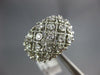 ESTATE LARGE .90CT DIAMOND 18KT WHITE GOLD OPEN FILIGREE ETOILE CRISS CROSS RING