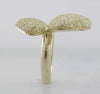 ESTATE EXTRA LARGE 4.34CT FANCY YELLOW DIAMOND 18K YELLOW GOLD 3D BUTTERFLY RING