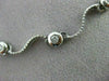 ESTATE 1.20CT DIAMOND 14KT WHITE GOLD FLOATING WAVE BY THE YARD NECKLACE #7219