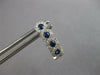 .90CT DIAMOND & AAA SAPPHIRE 14KT WHITE GOLD 3D ROUND INFINITY HANGING EARRINGS