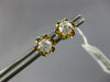 ESTATE .50CT DIAMOND 14KT YELLOW GOLD 3D CLASSIC ROUND FUN LOVE STUD EARRINGS