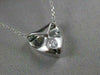 ANTIQUE ROUND DIAMOND SOLITARE ARROW 18KT WHITE GOLD HANGING PENDANT #11742