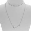 ESTATE .15CT DIAMOND 14KT WHITE GOLD STAR AND MOON BY THE YARD NECKLACE