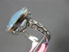 LARGE 3.52CT DIAMOND & AAA AQUAMARINE 14KT WHITE GOLD ROUND HALO FILIGREE RING