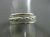 ESTATE WIDE 14KT WHITE GOLD FILIGREE ROPE DESIGN MENS WEDDING RING UNIQUE! #2439