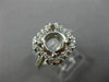 ESTATE .80CT DIAMOND 14KT WHITE GOLD 3D SQUARE SEMI MOUNT ENGAGEMENT RING #25529