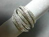 ESTATE WIDE 1.77CT DIAMOND 14K WHITE & YELLOW GOLD 3D MULTI ROW ANNIVERSARY RING