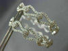 ESTATE LARGE 2.37CT DIAMOND 18KT WHITE GOLD DOUBLE SIDED LOVE KNOT HOOP EARRINGS