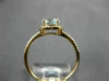 ESTATE .91CT DIAMOND & AAA AQUAMARINE 14KT ROSE GOLD ROUND HALO ENGAGEMENT RING