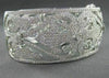 ANTIQUE LARGE FLEUR DE LIS 8.04CT DIAMOND 18KT W GOLD BANGLE BRACELET#G00124