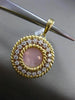 ESTATE LARGE .28CT DIAMOND 14K TWO TONE GOLD CIRCLE MOTHER OF PEARL HALO PENDANT