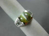 ESTATE LARGE 4.25CT DIAMOND & AAA CAT'S EYE PLATINUM 3D MATTE & SHINY MENS RING