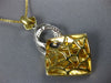ESTATE LARGE .30CT DIAMOND 18KT WHITE & YELLOW GOLD 3D MULTI SHAPE FUN PENDANT
