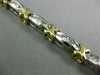 ESTATE WIDE 1.26CT DIAMOND 14K 2 TONE GOLD X LOVE CHANNEL TENNIS BRACELET #17423