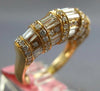 ESTATE 1.73CT DIAMOND 18KT ROSE GOLD ROUND & BAGUETTE FILIGREE MILGRAIN FUN RING
