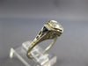 ANTIQUE ART DECO .28CT OLD MINE DIAMOND & AAA SAPPHIRE 18K WHITE GOLD RING 27192