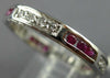 ESTATE .48CT DIAMOND & AAA RUBY 18KT WHITE GOLD ETERNITY ANNIVERSARY RING #26495