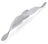 ESTATE LARGE .45CT DIAMOND 14KT WHITE GOLD 3D MULTI LEAF BROOCH PIN
