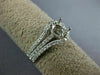 WIDE .50CT DIAMOND 14KT WHITE GOLD ROUND HALO SEMI MOUNT ENGAGEMENT RING #22023