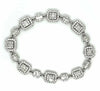 LARGE 5.38CT DIAMOND 18K WHITE GOLD SQUARE BY THE YARD ETERNITY TENNIS BRACELET