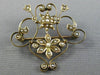 ANTIQUE VICTORIAN 14K YELLOW GOLD AAA PEARL HANDCRAFTED FILIGREE STAR PIN BROOCH